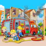 60 조각 어린이 장난감 3-4-6 세 교육용 나무 퍼즐 보드의 그림