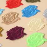 장미 꽃 천 스티커의 그림