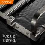 케이브 수건 걸이 노 펀치 욕실 욕실 선반 욕실 수건 걸이 건메탈 회색 공간 알루미늄 펜던트의 그림