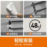 케이브 수건 걸이 노 펀치 욕실 욕실 선반 욕실 수건 걸이 건메탈 회색 공간 알루미늄 펜던트의 그림