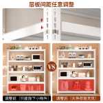 선반 선반 다층 상품 랙 가정용 보관실 창고 발코니 각도 강철 슈퍼마켓 보관 철 선반 스토리지의 그림