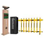 도로 게이트 난간 바리케이드 번호판 인식 시스템 올인원 기계 커뮤니티 출입 통제 랜딩 바 주차장 요금 관리 울타리의 그림