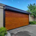 플랩 차고 문알루미늄 합금 차고 전기 롤러 셔터 도어유럽식 음소거 도어퀵 차고 도어빌라 차고 도어의 그림