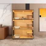 고양이 빌라 원목 3 층 고양이 케이지 고양이 개집 고양이 집 애완 동물 가게 번식 탑승 케이지 산부인과 병동 고양이 집 디스플레이 고양이 캐비닛의 그림