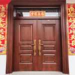 아연 합금 빌라 게이트 입구 문 농촌 자체 건축 주택 안뜰 게이트 입구 문 맞춤형 이중 문 문의 그림