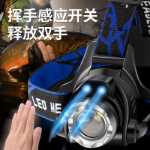 헤드 램프 강한 빛 충전식 초 밝기 초 장수명 낚시 특수 헤드 마운트 조명 유도 야간 낚시 토치 야외의 그림