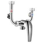 범용 개방형 샤워 U 자형 혼합 스위치 세트가있는 전기 온수기 믹싱 밸브 온수 및 냉수 수도꼭지 피팅의 그림