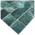 짙은 녹색 큰 꽃 녹색 대리석 세라믹 모자이크 타일 자연석 물고기 연못 빌라 정원 조경 수영장의 그림