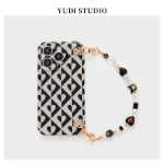 천연 진주 루 라이트 팔찌 핸드 헬드 체인 13프로 휴대폰 케이스 용의 그림