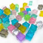 다채로운 투명 얼음 사진 소품 창  장식 액세서리의 그림