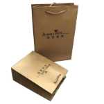 금색과 은색 보석 상자 보석 보석 새로운 보석 핸드백 선물 종이 봉투 포장 가방 로고의 그림