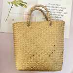 북유럽 스타일 밀짚 가방의 그림