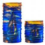 아웃 도어 심리스 백 매직 두건 남성과 여성 사이클링 라이딩 후드 마스크 넥 커버 방풍 스카프 여름 자외선 차단제의 그림