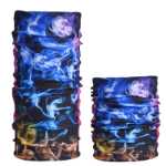 아웃 도어 심리스 백 매직 두건 남성과 여성 사이클링 라이딩 후드 마스크 넥 커버 방풍 스카프 여름 자외선 차단제의 그림