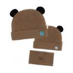 달 모자 아기 모자 아기 턱받이 3 피스의 그림