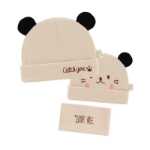 달 모자 아기 모자 아기 턱받이 3 피스의 그림