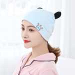 달 모자 아기 모자 아기 턱받이 3 피스의 그림