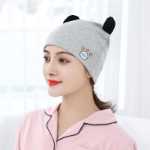 달 모자 아기 모자 아기 턱받이 3 피스의 그림