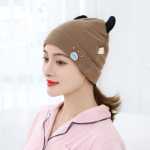 달 모자 아기 모자 아기 턱받이 3 피스의 그림