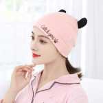 달 모자 아기 모자 아기 턱받이 3 피스의 그림