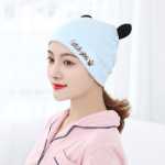 달 모자 아기 모자 아기 턱받이 3 피스의 그림