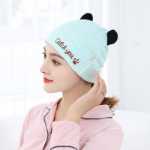 달 모자 아기 모자 아기 턱받이 3 피스의 그림