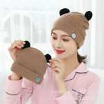 달 모자 아기 모자 아기 턱받이 3 피스의 그림