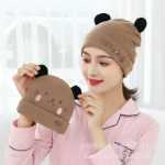 달 모자 아기 모자 아기 턱받이 3 피스의 그림