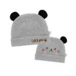 달 모자 아기 모자 아기 턱받이 3 피스의 그림