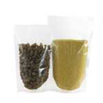 스팟 도매 두꺼운 투명 스탠드 업 파우치 비닐 포장 봉투 자체 밀봉 봉투 견과류 밀봉 봉투 레저 식품 봉투의 그림