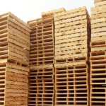 나무 팔레트 골판지화물 운송 지게차 보드 물류 회전율 팔레트 운송 나무 팔레트의 그림