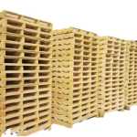 나무 팔레트 골판지화물 운송 지게차 보드 물류 회전율 팔레트 운송 나무 팔레트의 그림