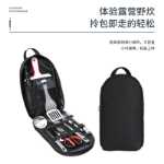 크로스보더 아웃도어 조리기구 세트 핸드백 피크닉 가방 휴대용 수저 보관 가방 캠핑 조리기구 9 개 재고 있음의 그림