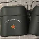 새로운 스타일의 단일 군인 식기 야외 알루미늄 합금 조리기구 필드 휴대용 도시락의 그림