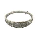 구리 도금 실버 성인 팔찌 노인 팔찌 건강한 장수 팔찌의 그림