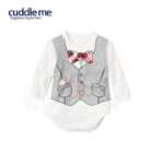 안아주세요 아기 아기 범 랩 삼각 하버 슈트 아기 옷 긴 소매 아기 옷의 그림