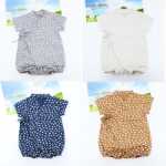 일본 새 아기 원피스 봄과 여름 반팔 아기 옷 신생아 아기 랩 반팔 아기 옷의 그림