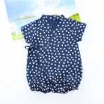 일본 새 아기 원피스 봄과 여름 반팔 아기 옷 신생아 아기 랩 반팔 아기 옷의 그림