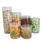 도매 식품 플라스틱 병 PET 플라스틱 병 넓은 입 병 식품 밀봉 항아리 투명 플라스틱 병 가공의 그림