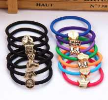 크로스 오버 새로운 금 구슬 헤어 서클 헤어 액세서리 한국 헤어 로프 헤어 타이 가죽 밴드 2 위안 상점 소스 헤드 액세서리 지터 리의 그림