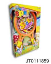 어린이 레저 스포츠 장난감 코튼 테니스 라켓 부모와 아이가 함께하는 스포츠 배드민턴 라켓 공 장난감 야외 장난감의 그림