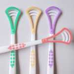 혀 스크레이퍼 구강 혀 클리닝 구강 관리 제품 교정 제품 구강 클리닝 제품의 그림