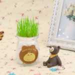 음이온 수경 재배 화분을 소중히 여기는 DIY 식물 크리에이티브 사무실 데스크탑 마이크로 조경 선물 화분 잔디 인형의 그림