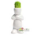 원피스 DIY 사무실 미니 식물 화분 잔디 성장하는 작은 백인 잔디 인형 X 연인 선물의 그림