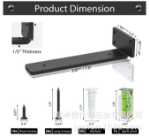 미국 DIY 간단한 금속 플로팅 벽 선반 파티션 브래킷 보관 선반의 그림