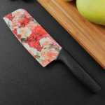 도마 스테인레스 스틸 검은 칼날 초퍼 과일 칼 도마 주방 나이프 세트 선물 나이프 초퍼 세트의 그림