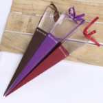 뜨거운 판매 어머니의 날 단일 꽃 선물 상자 꽃 포장 꽃 선물 가방 장미 단일 상자 삼각형의 그림