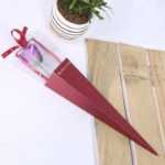 뜨거운 판매 어머니의 날 단일 꽃 선물 상자 꽃 포장 꽃 선물 가방 장미 단일 상자 삼각형의 그림