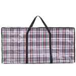 국경 간 도매 이사 가방 초대형 두꺼운 pe 격자 포장 가방 대형 격자 가방 여행 가방 짠 가방의 그림