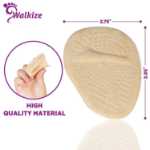 PU 실리콘 앞발 깔창 중족골 패드 발 패드 여성용 하이힐 통증 완화의 그림